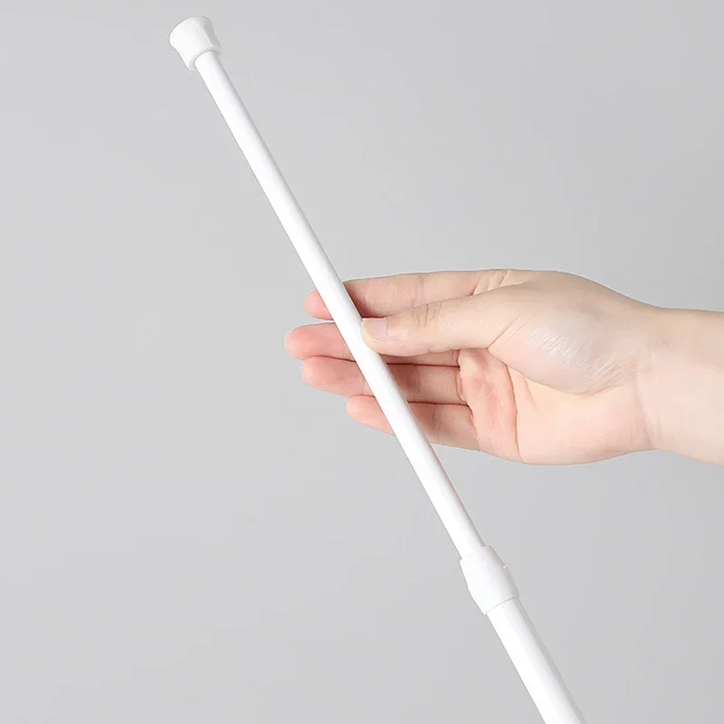 Multi Purpose Spring Loaded Extendable Sticks Telescopic Net Voile Tension Curtain Rail Pole Adjustable Rods Curtain Pole
