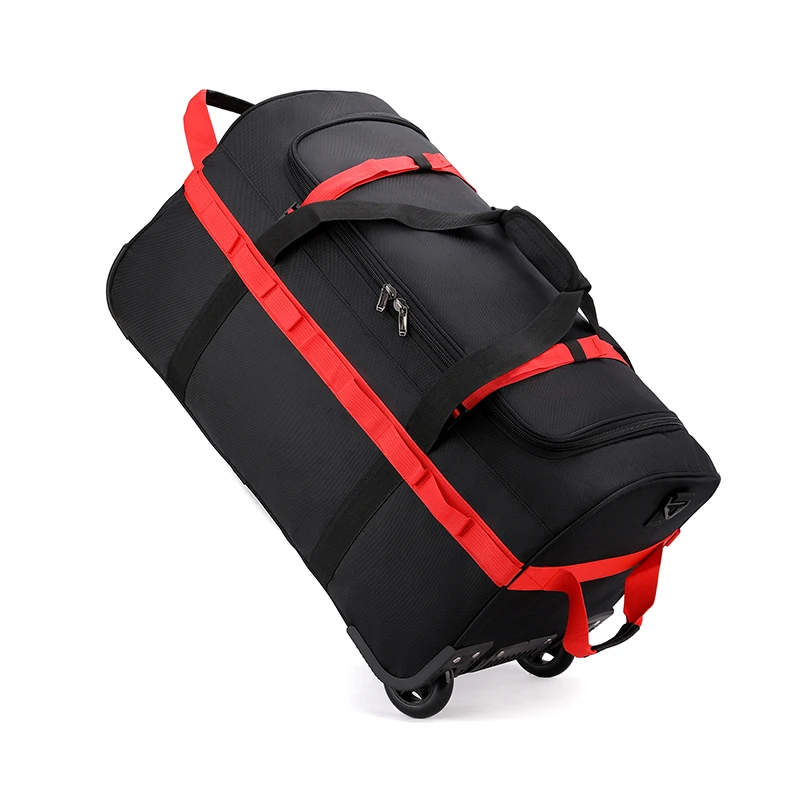 Heavy-duty Wheeled Duffel Bag Foldable Rolling Luggage Water-resistant_voghion.com