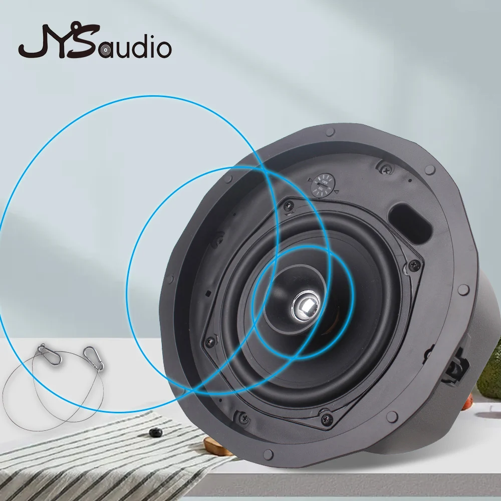 6.5 Inch 10w In Ceiling Speakers Home Surround Sound Pa System White