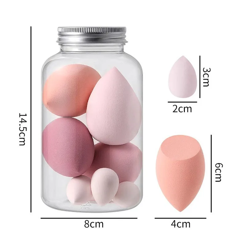 새로운 14pcs 메이크업 스펀지 키트 세트 파운데이션 스펀지 뷰티 블렌더 스펀지 액세서리 여성 메이크업 도구 HZFP04