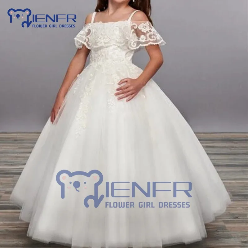 

2023 Flower Girl Dresses Party Dress For Girl First Communion Elegant Banquet Dresses Formal Long Lace Princess Ball Gowns