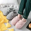 New Winter Slippers for Women Men Indoor Furry Warm Home Shoes Soft EVA Thick Sole Plush Women Couples Cute Platform Slides 5