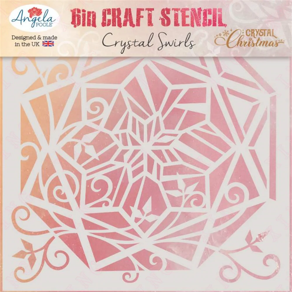 

2022 New Diy Layering Stencil Painting Scrapbook Coloring Embossing Album Decorative Template Crystal Swirls Craft Reusable Mold