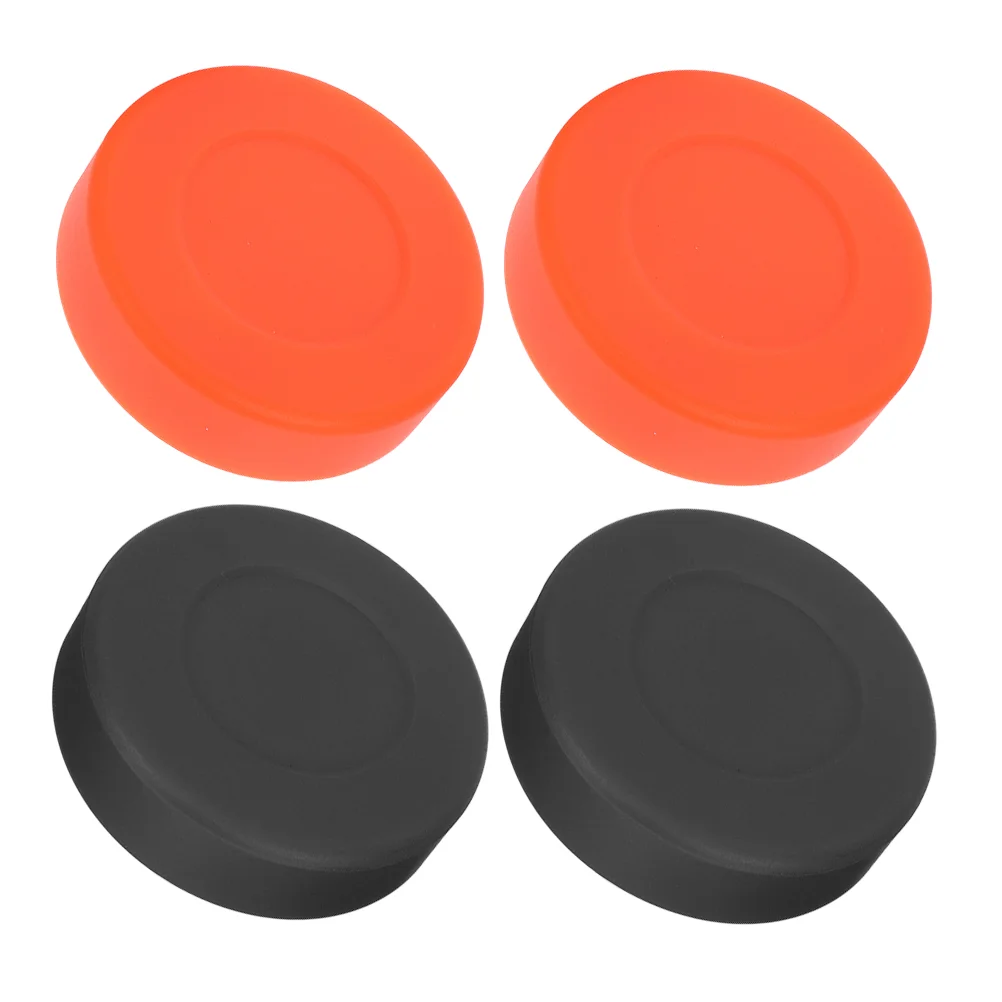 

4 Pcs Ice Hockey Flat Ball Pucks Game Training Round Balls for Practicing Fitness