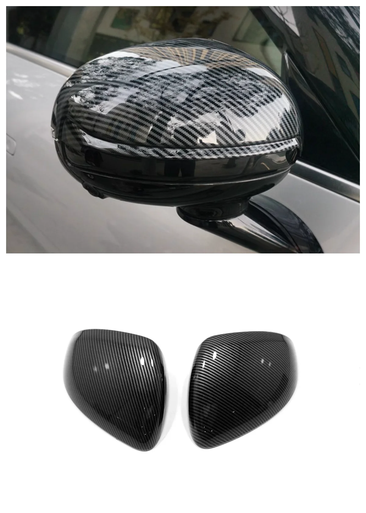 

Suitable for the 2023 Mercedes Benz Smart Elf 1 rearview mirror cover panel decorative frame ABS car accessories 2-piece set