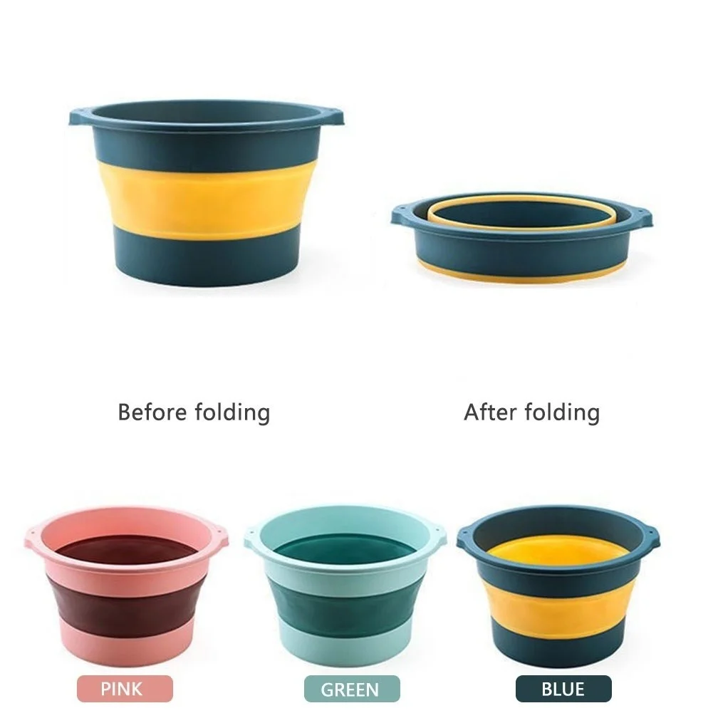 40CM Foot Soaking Bath SPA Wash Basin Retractable Foot Bath Bucket Household Portable Massage Basin Folding Bucket