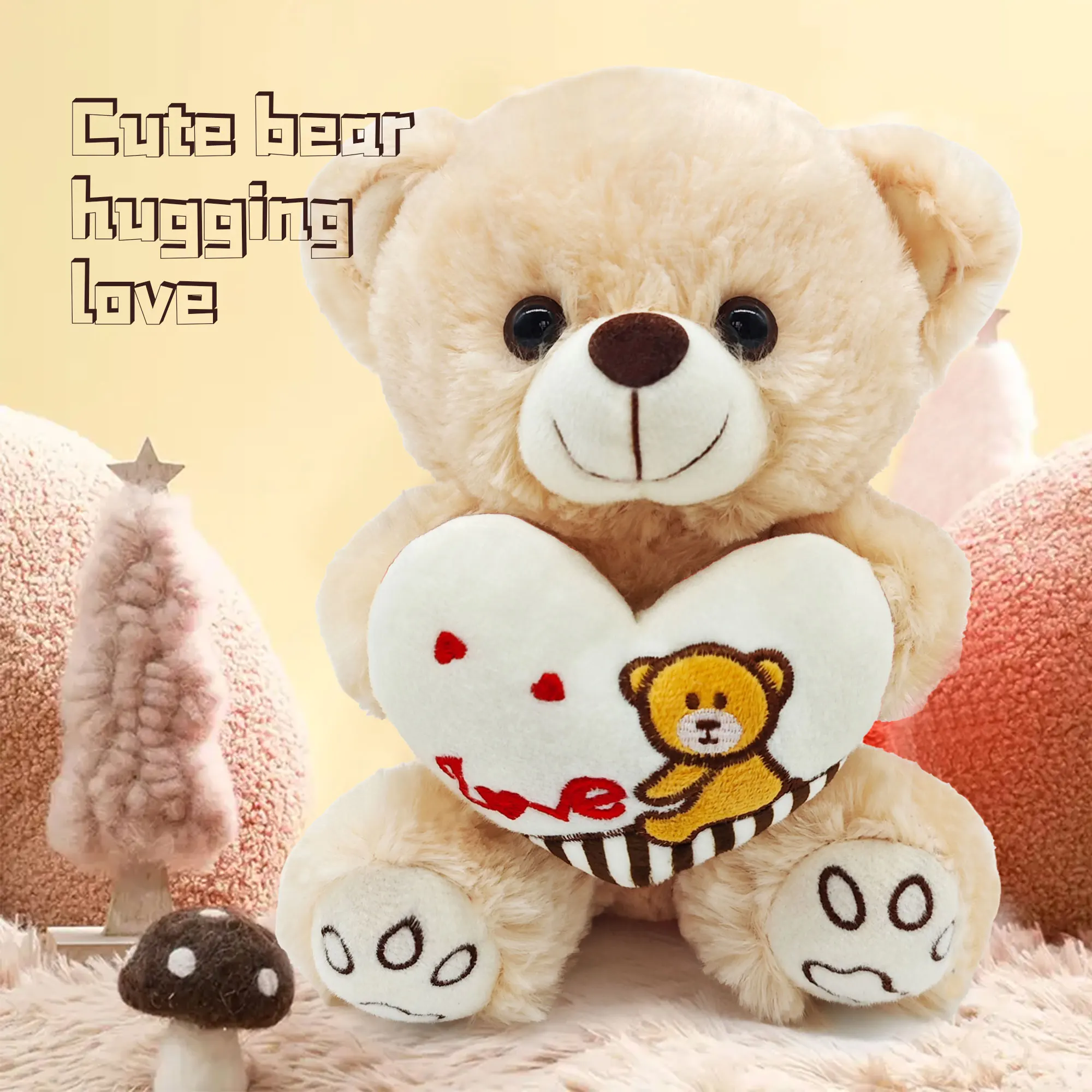 Hugging love plush bear toy cute soft plush pillow wedding scene companion gift event party game props holiday gift plush toy plush doll plush doll toy doll toy