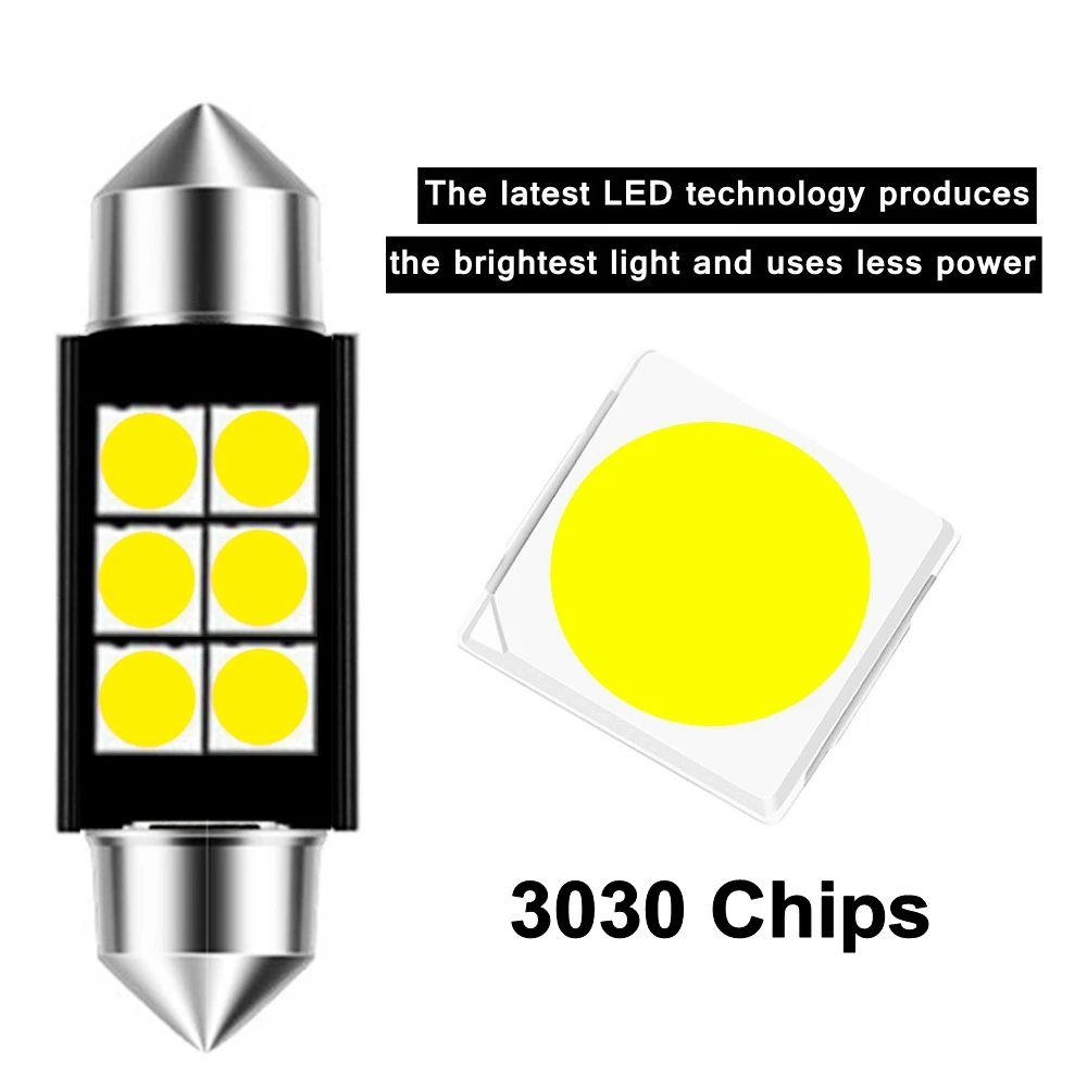 31mm 36mm 39mm 41mm C5W C10W  Ʈ 3030 LED , ڵ   ڵ ׸    ȭƮ 12V, 10 