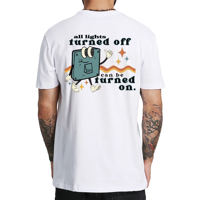 

Футболка с выключенным светом и круглым вырезом, 100% хлопок