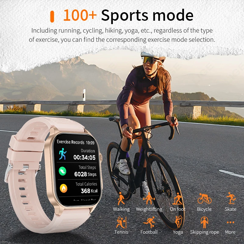 LIGE 2025 New Women Smart Watch Flashlight 2.01” HD Display AI Voice Bluetooth Call Sports Watches Health Monitor Smartwatch Men