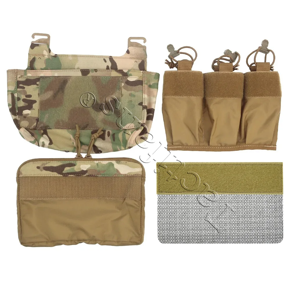 G-hook DOPE Front Flap Double Stack Abdominal Fanny Pack Triple Magazine Insert Kangroo Pouch For FCPC FCSK Plate Carrier Vest 2