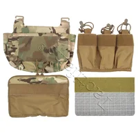 G-hook DOPE Front Flap Double Stack Abdominal Fanny Pack Triple Magazine Insert Kangroo Pouch For FCPC FCSK Plate Carrier Vest 2