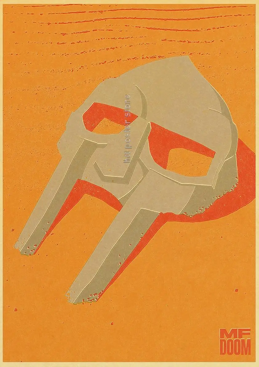 Vintage Art Poster MF Doom Madlib Retro Painting Hip Hop Rap Music Album Star Picture Wall Art For Living Room Home Decor