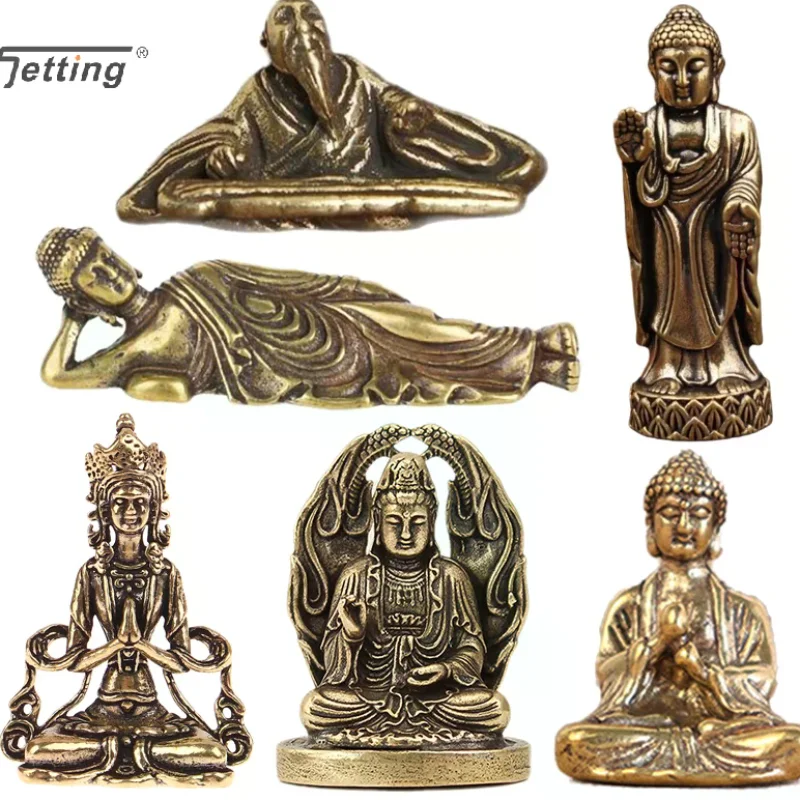 Sd86345f6ba5647e6bd84fbcfb9a77cf7E.jpg Lotus Figurines Enshrines Statue Home Decor Ornaments Resin Craft Zen Meditation Room Decoration Spiritual Gift Desk - Image 1
