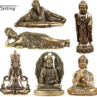 Lotus Figurines Enshrines Statue Home Decor Ornaments Resin Craft Zen Meditation Room Decoration Spiritual Gift Desk
