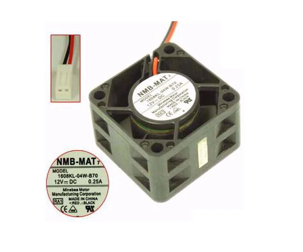 

NMB-MAT 1608KL-04W-B70 RA1 DC 12V 0.25A 40x40x20mm 2-Wire Cooling Fan