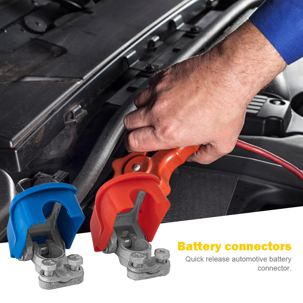 2pcs Universal Storage Battery Connector Quick Release Auto Car Terminals Clamps Motorcycle Positive/Negative Battery Connector