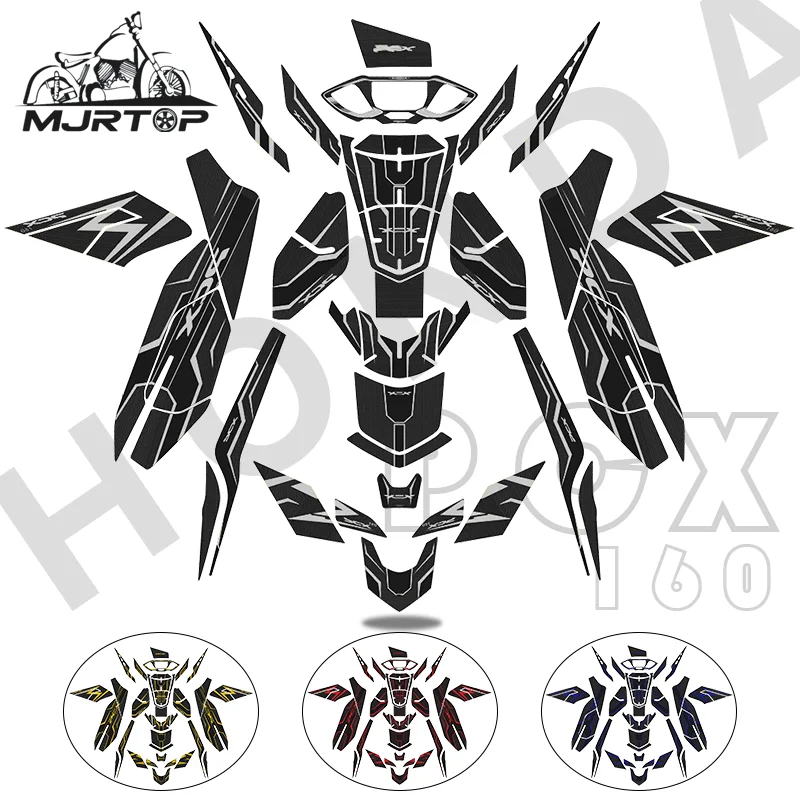 

3D Gel Motorcycle fuel tank pad Fairing Stickers Whole Moto Decal Sticker Fairing Kit For Honda PCX 125 160 PCX125 PCX160 2021