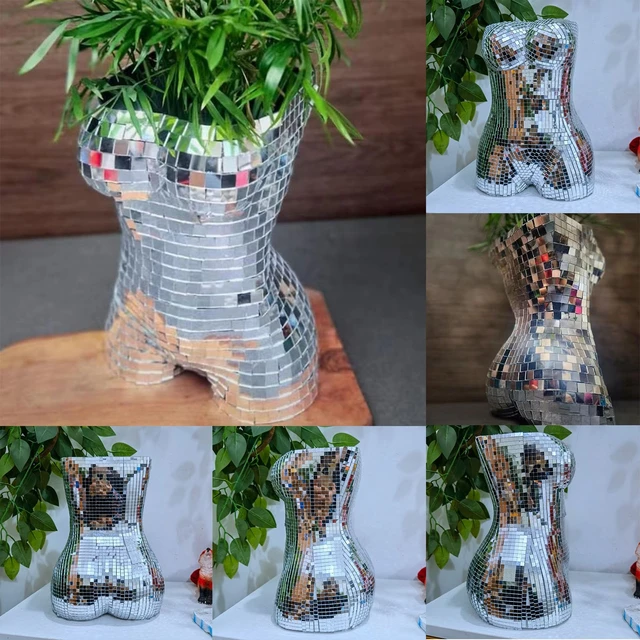 Rainbow Disco Ball Indoor Plant Hanger Pot