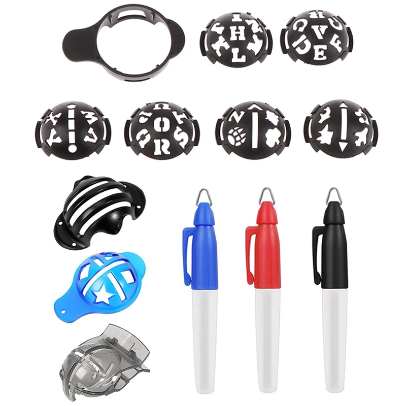 

6Pcs/set Golf Ball Line Liner Marker Template Drawing Alignment Marks Sign Tool Golf Scriber Accessories