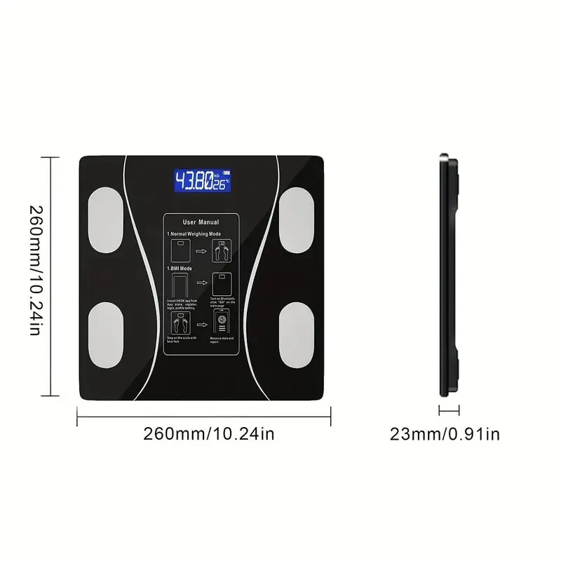 Wireless Smart LED Weight Scale with App Tracking