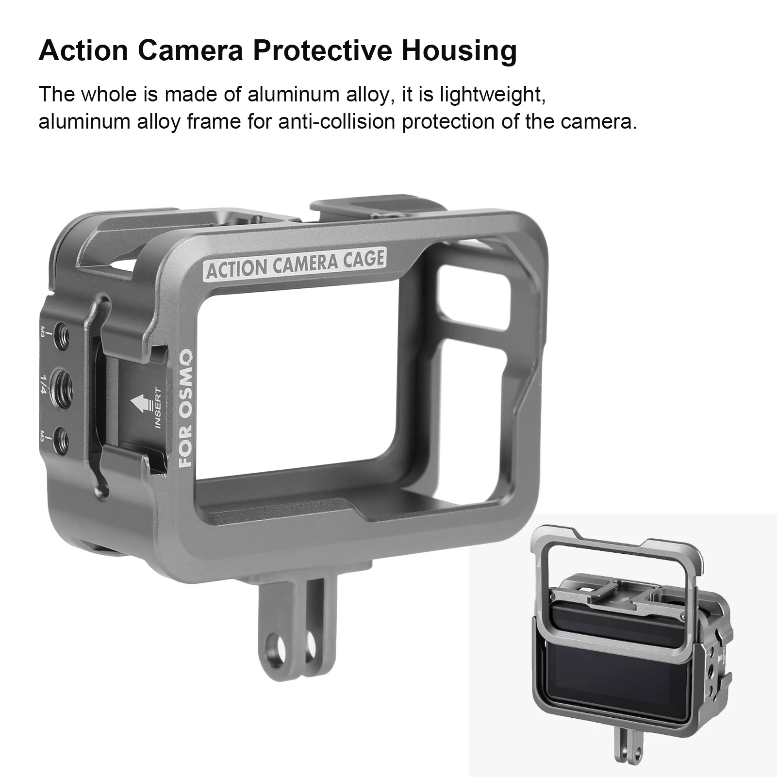Cage de protection en alliage d'aluminium pour DJI Osmo Action