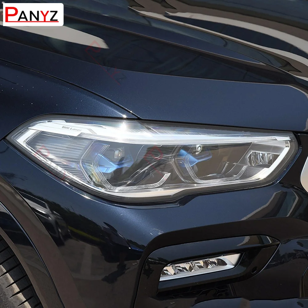 

2 шт., Прозрачная Черная защитная пленка для автомобильных фар BMW X6 G06 2020