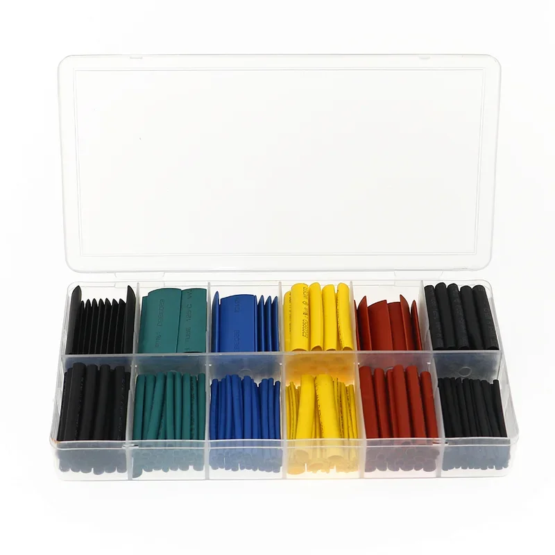 280pcs Heat Shrink Tubing Insulation Shrinkable Tube Assortment Electronic Polyolefin Wire Sleeve Kit heat shrink tubing