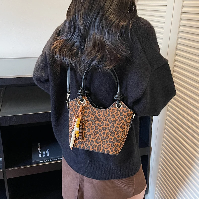 PU Leather Shoulder Bag Versatile Underarm Bag with Pendant Crossbody Bag for Women Work Shopping Travel