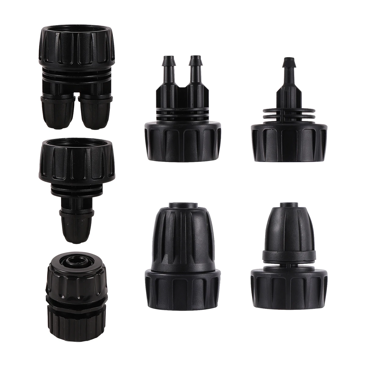 

EU 3/4" Female Thread Locked Straight Black Connector 4/7mm 8/11mm DN16mm Hose Pipe Joint Micro-Drip Irrigation System Fittings
