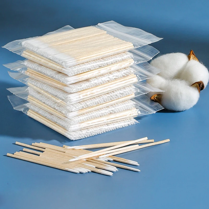 Cotton Swab Wood Disposable Tattoo Microblading Permanent Makeup Tools Safe Healthy for Cosmetic Beauty Soft Swab Stick Buds Tip 2