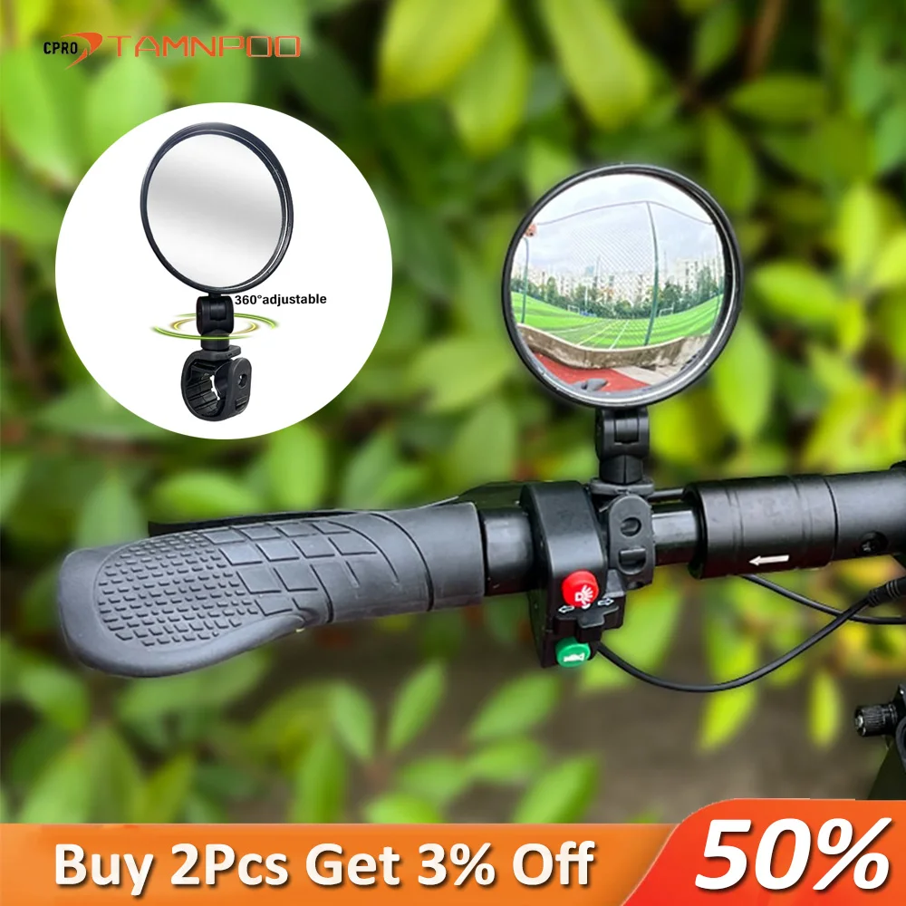 

Universal Electric Scooter Rearview Mirror Adjustable Rotate Wide-Angle Cycling Handlebar Rear Mirrors Bike Bicycle Accessories