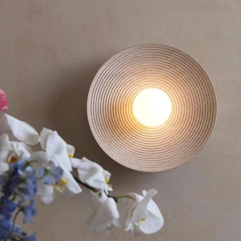 

Vintage wall lamp Nordic wooden wall decor light For Bedside Study Dining Room Corridor Indoor Deco farmhouse light fixture