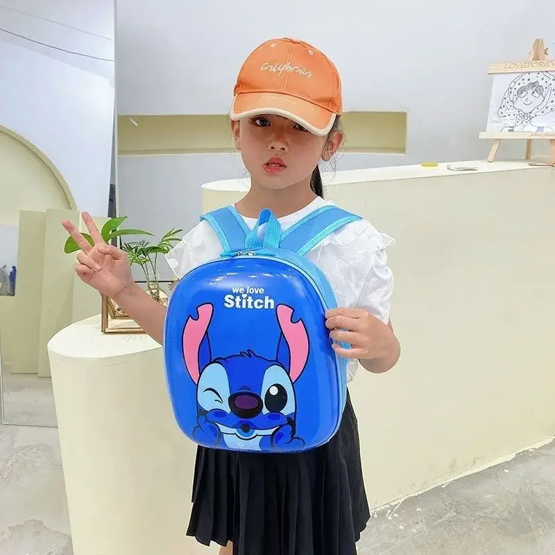 Disney Mickey mouse Minnie Stitch school bag kindergarten boy girl backpack frozen minnie cute cartoon egg shell backpack 4