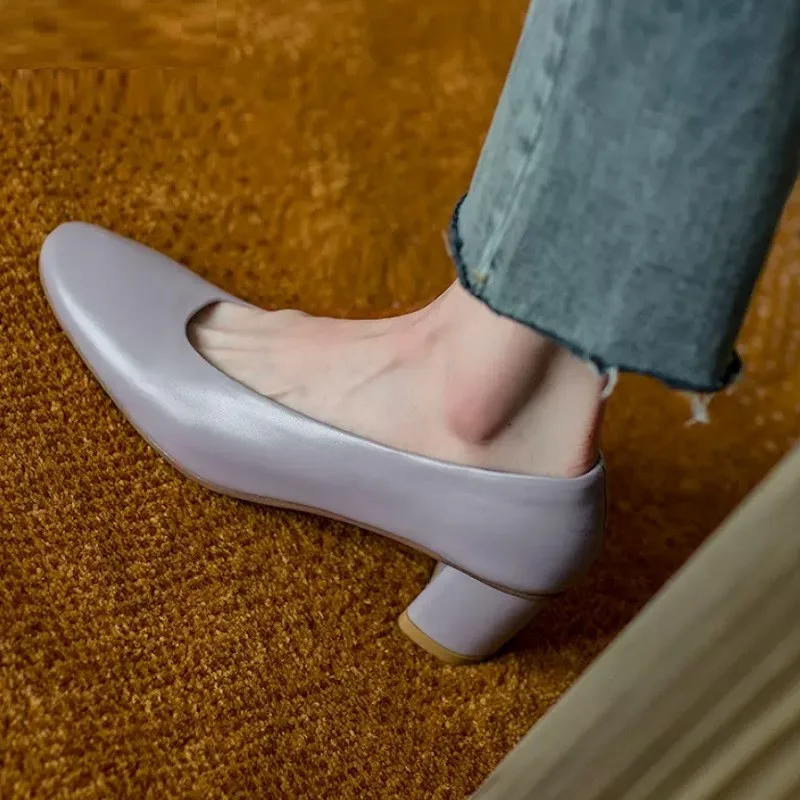 women'-pumps-round-toe-korea-style-elegant-pumps-soft-cozy-med-heels-slip-on-real-leather-cowhide-pumps-on-med-heel-work-shoes