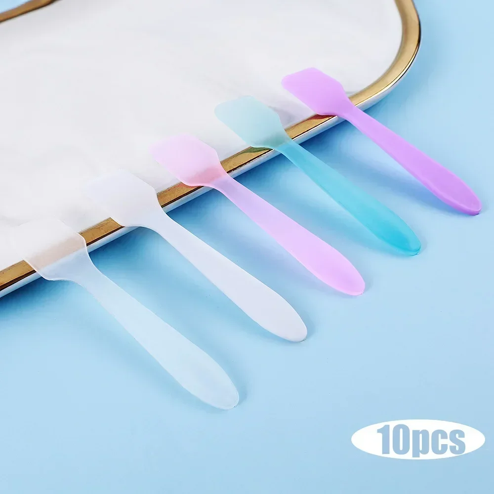 Facial Mask Sticks Cosmetic Spatulas Plastic Face Mask Small Spoon Reuse DIY Face Skin Care Mix Make Up Tools 10 Pcs/Set,makeup tools,makeup mixing tool,beauty supplies