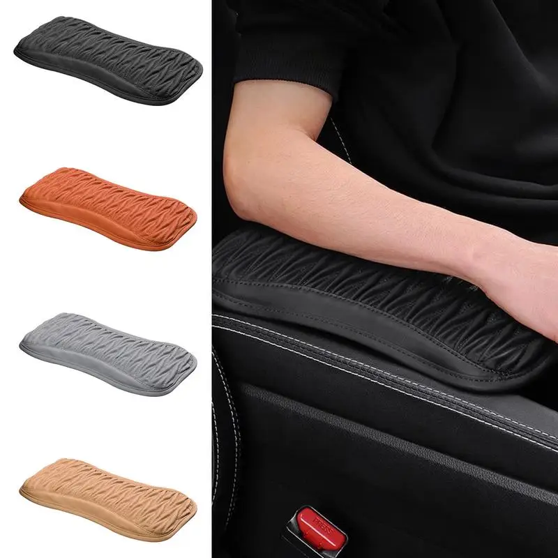 

120g Car Center Console Cover PU Leather Car Armrest Mat Stylish Comfort Arm Rest Protection Cushion For Mini Cars SUVs auto