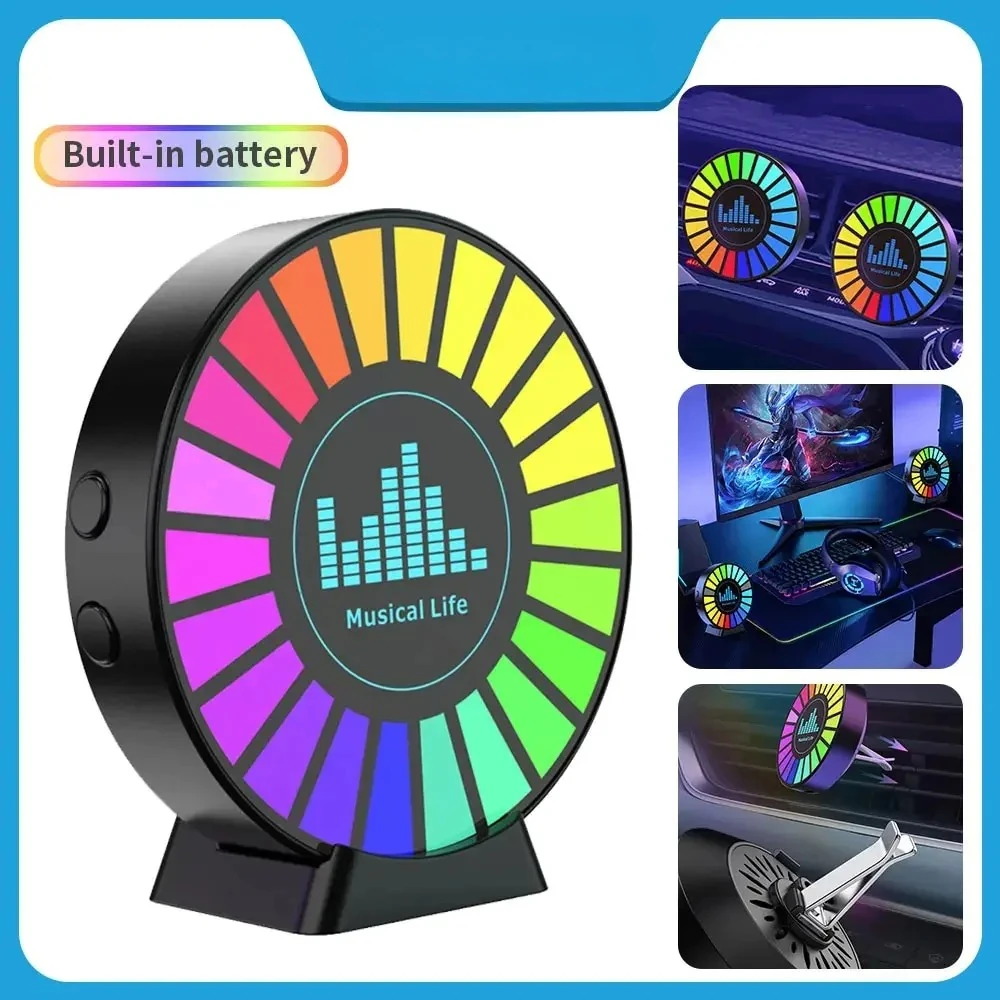 

RGB Car Ambient Light Led Music Sound Control Pickup Light Rhythm Lamp Adjustabl Automotivo Strip For Automobiles Family Party
