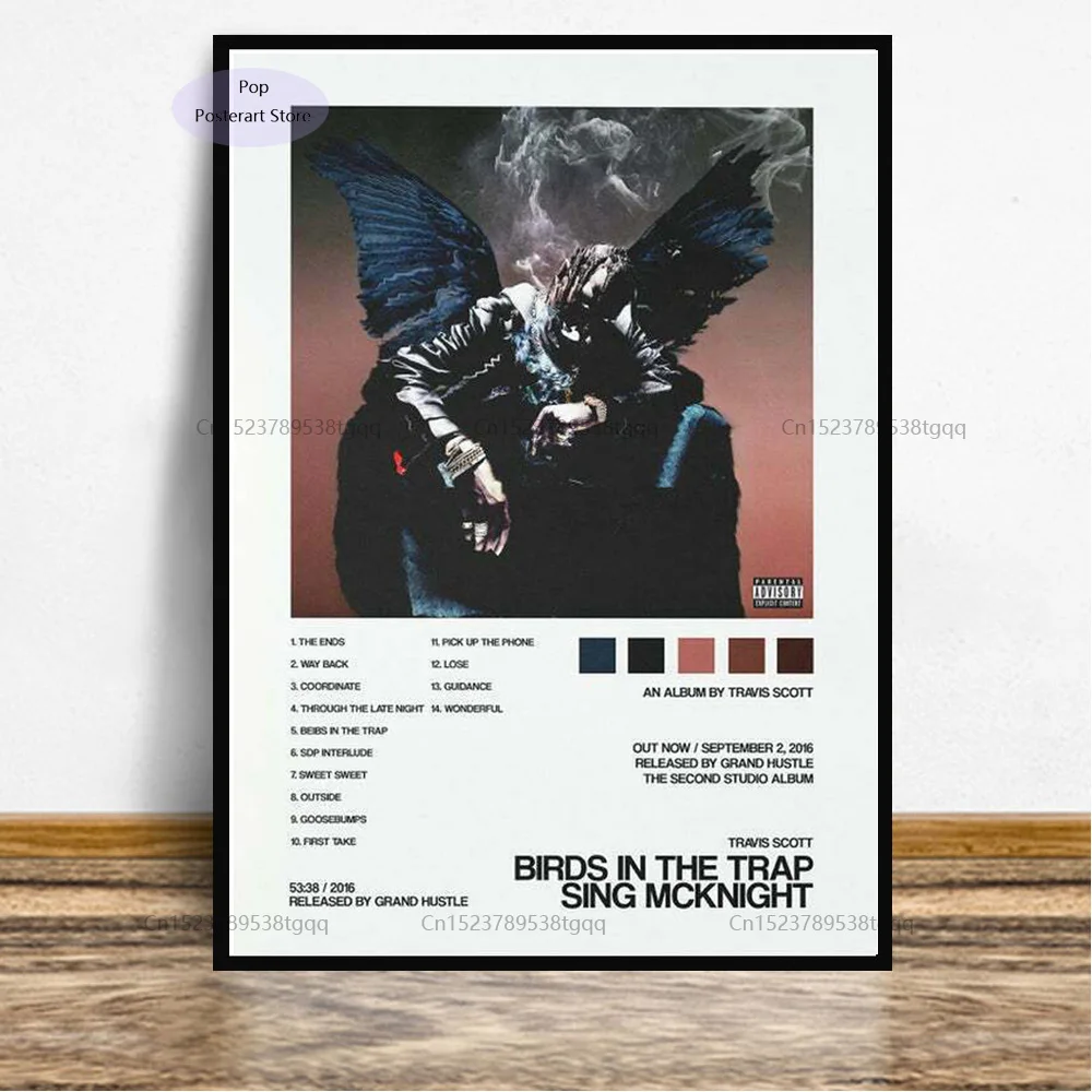 GX469 Travis Scott Poster Birds In A Trap Music Album Tracklist Poster  Prints Canvas Painting Wall Art Picture Living Home Decor - AliExpress