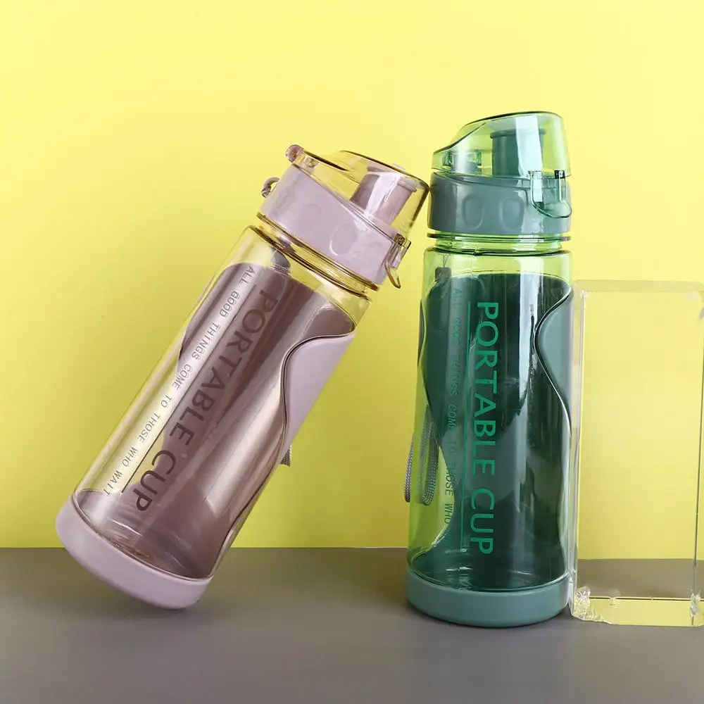 

Портативная пластиковая кружка, 1 бутылка, модная герметичная компактная чашка с защитой от падений, практичная дорожная Студенческая посуда для питья