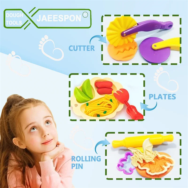 Dough Play Tool for Kids Cartoon Dinosaur Fruit Roller Cutter Scissor Playdough Accessories Plasticine Mould Early Education Toy 5