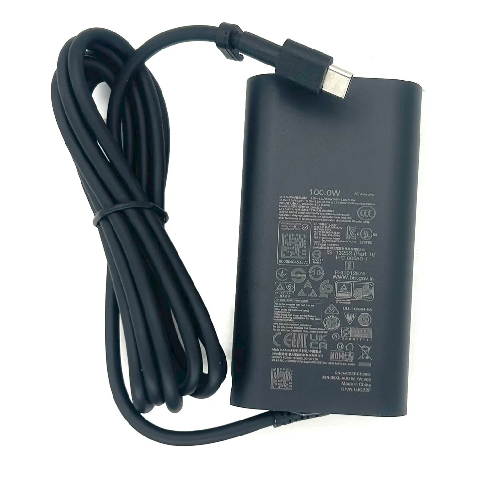  100W AC 어댑터 타입 USB C 충전기 (델 래티튜드 5540 5440 7440 5340 7340 7640 9440 2-in-1 노트북 전원 공급 장치)