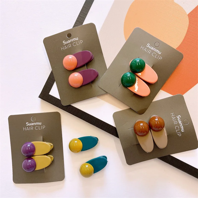 2024 neue Mädchen süße Enten schnabel haarklammer 2 teile/satz haarspangen mädchen kleine Pony Clips Kinder Haarnadel haarspange Haarschmuck mädchen – Detail 4
