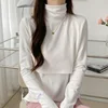 High Quality Knitted Nursing Maternity T-Shirts Autumn Winter Maternity Nursing Sweaters for Pregnant Women Breastfeeding Tops 2