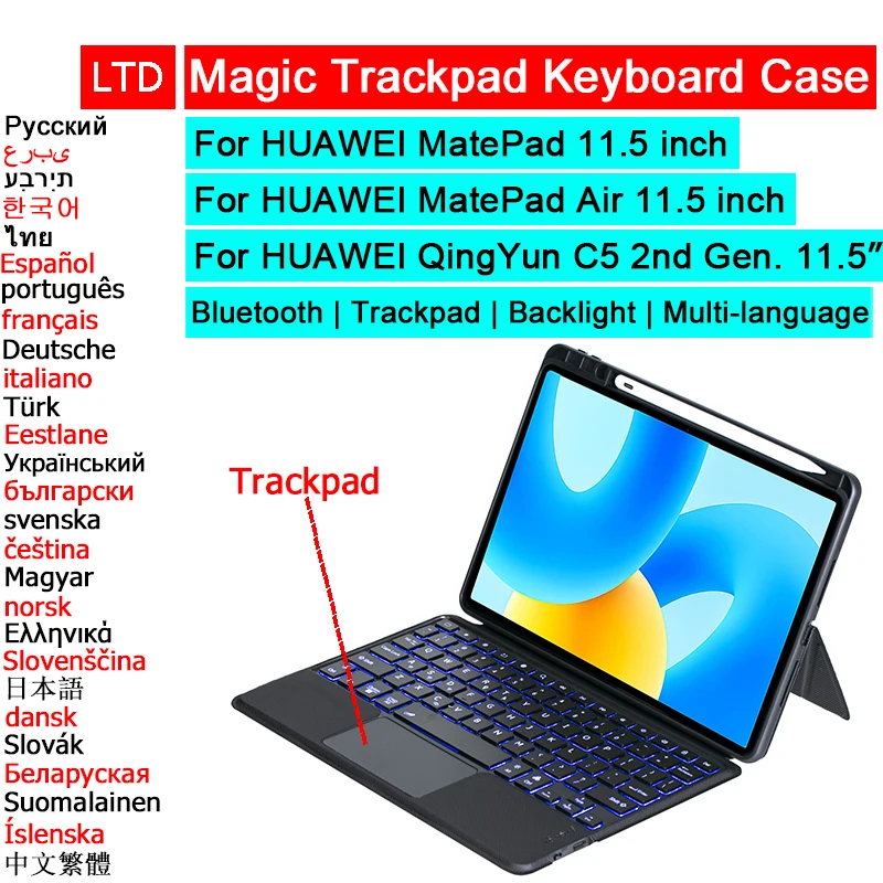 Wireless Magic Keyboard Case with Arabic and Hebrew Layout