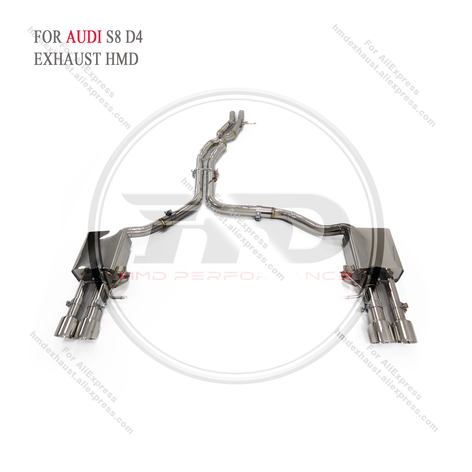 

HMD Exhaust System Stainless Steel Performance Catback for Audi A8 S8 D4 4.0T Muffler With Valve