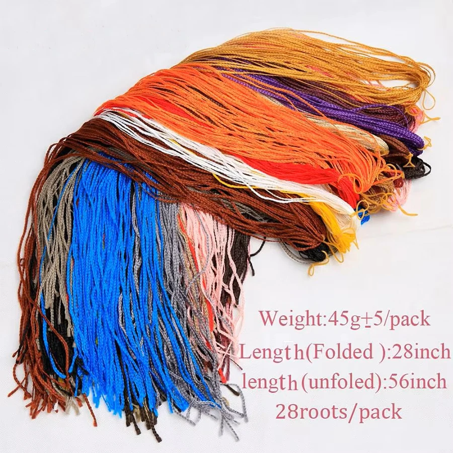 28 Inch Long Curly Synthetic Zizi Braids Colored Crochet Box Braiding Senegalse Twist Braiding Hair Extensions For Women 50g 2