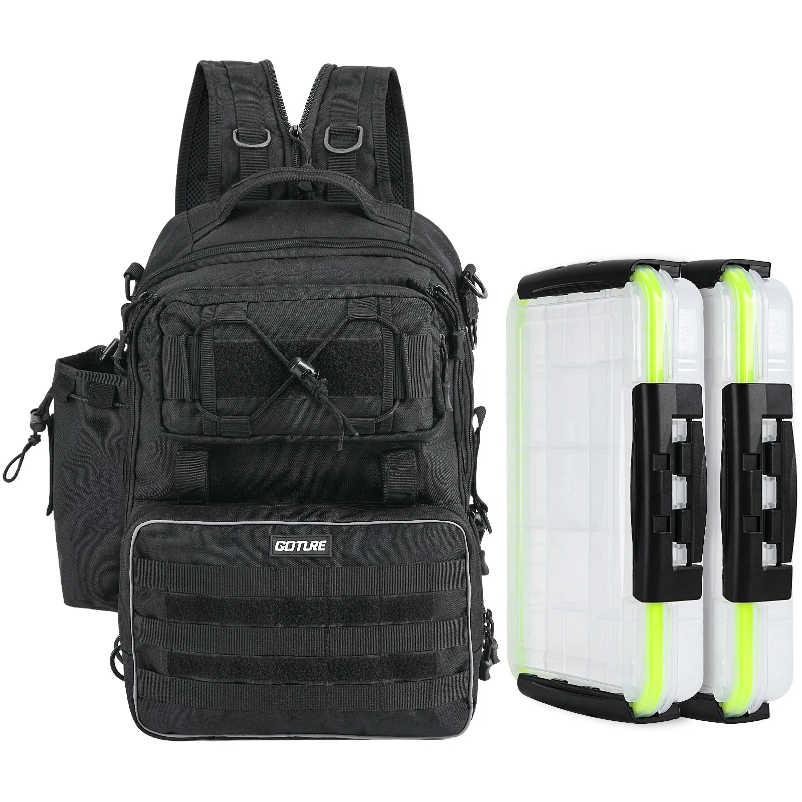 Goture Fishing Tackle Backpack 600D Nylon Waterproof Backpack