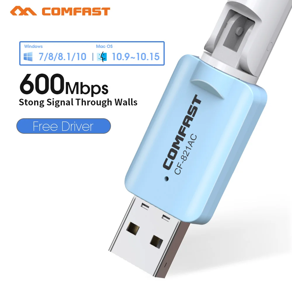 

WiFi USB 3.0 Adapter 600Mbps Free Driver Dual-Band 2.4GHz&5GHz Wifi Usb For PC Desktop Laptop Network Card Wireless Receiver
