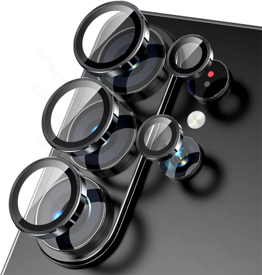 Enhanced Camera Glass Protector with Metal Ring for 8K HDR Rear Lens Cover